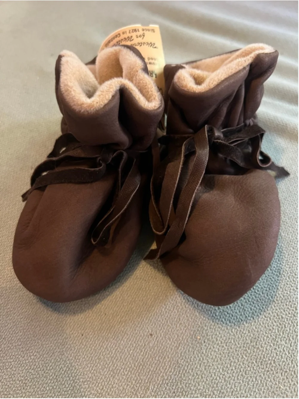 Baby Geier Glove Co. Brown Deerskin Moccasins XL